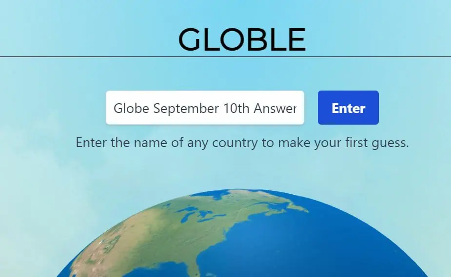 Globle 10 September Answer Today Hints