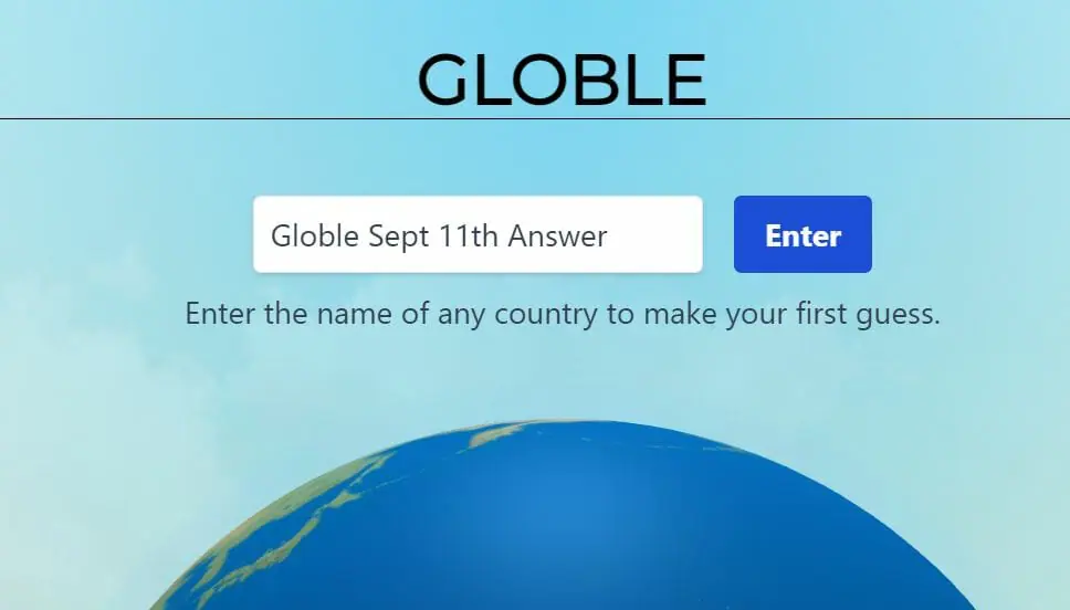 Globle 11 September Answer and Hints Today