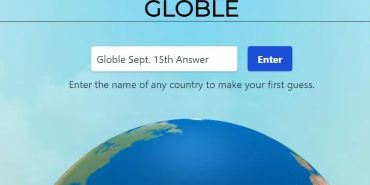 Globle 15 September Answer Today and Hints 2022