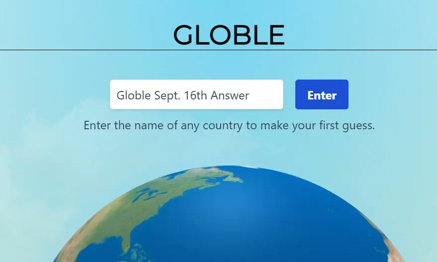 Globle 16 September Answer and Hints Today