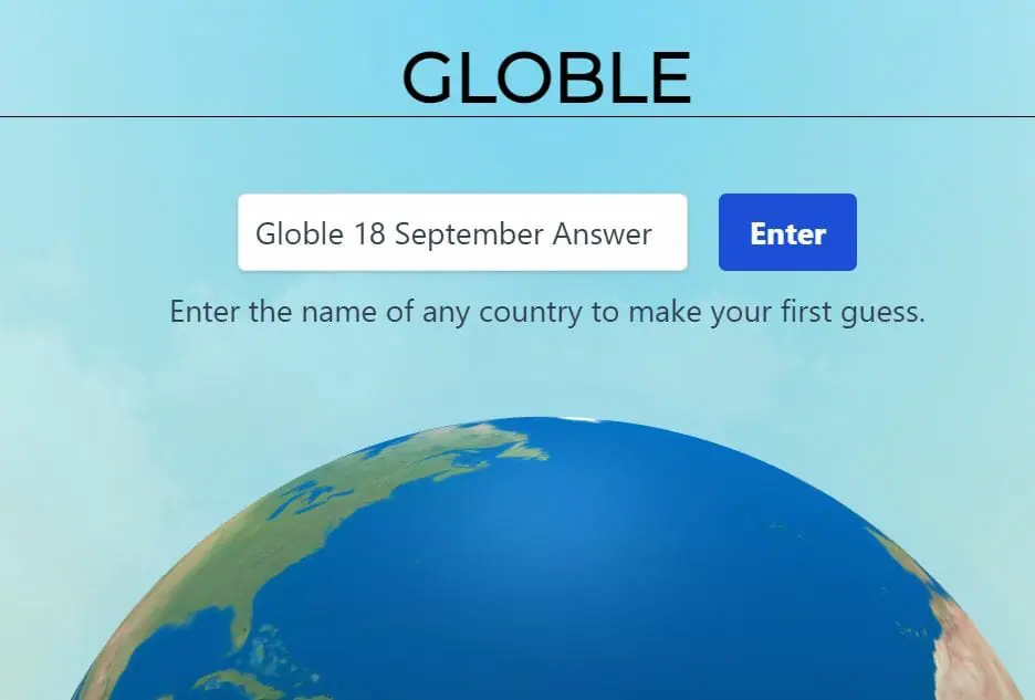 Globle 18 September Answer and Hints Today