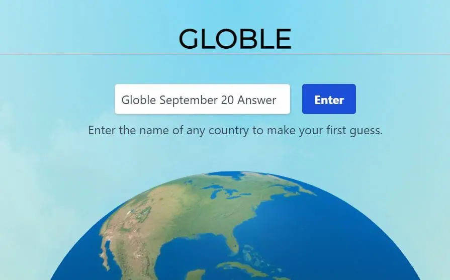 Globle 20 September Answer and Hints Today