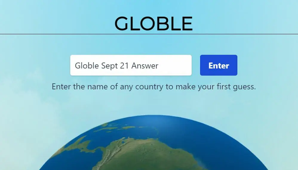 Globle 21 September Answer and Hints Today