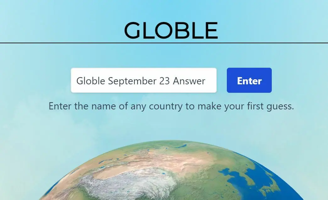 Globle 23 September Answer and Hints Today