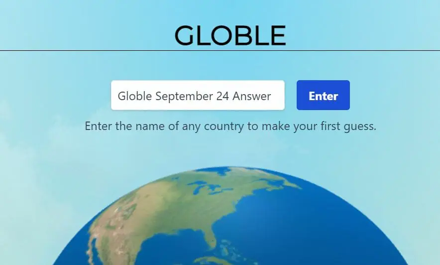 Globle 24 September Answer and Hints Today