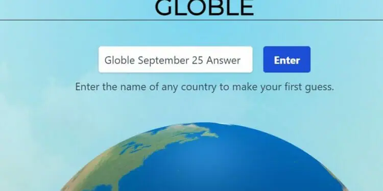 Globle 25 September Answer and Hints Today