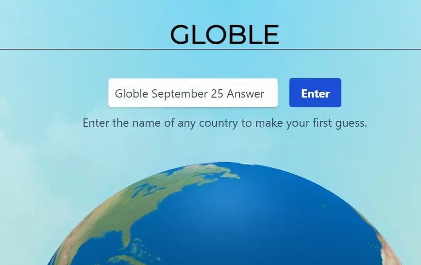 Globle 25 September Answer and Hints Today