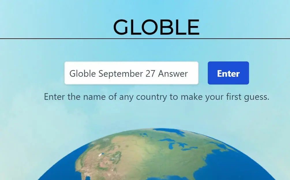Globle 27 September Answer and Hints Today