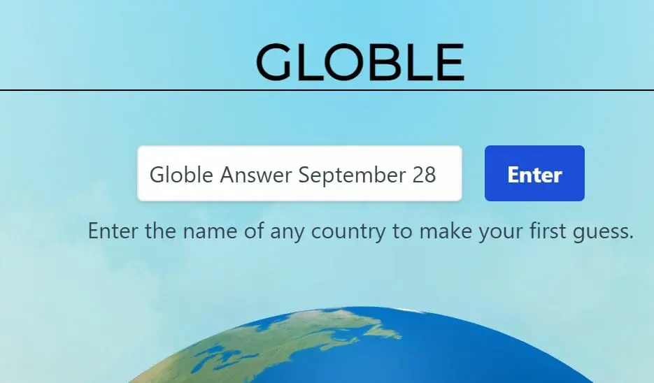 Globle 28 September Answer and Hints Today