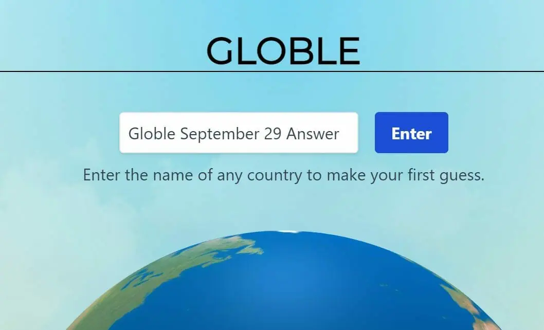 Globle 29 September Answer and Hints Today
