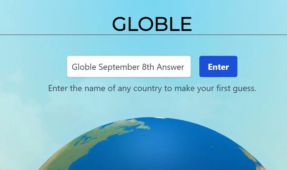 Globle Answer 8 September Hints Today