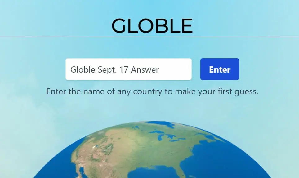 Globle September 17 Answer and Hints Today
