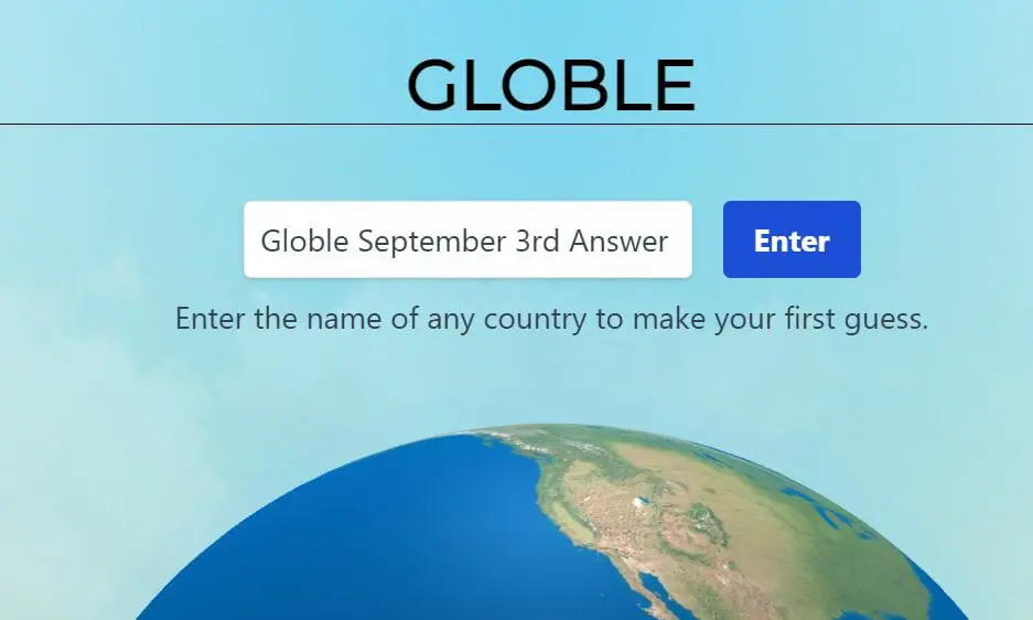 Globle September 3 Answer Today