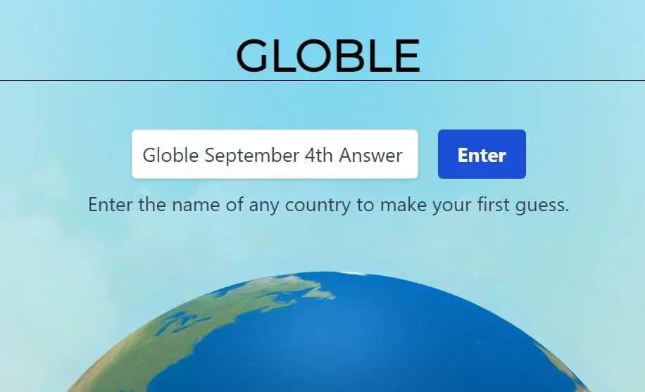 Globle September 4 2022 Answer Today