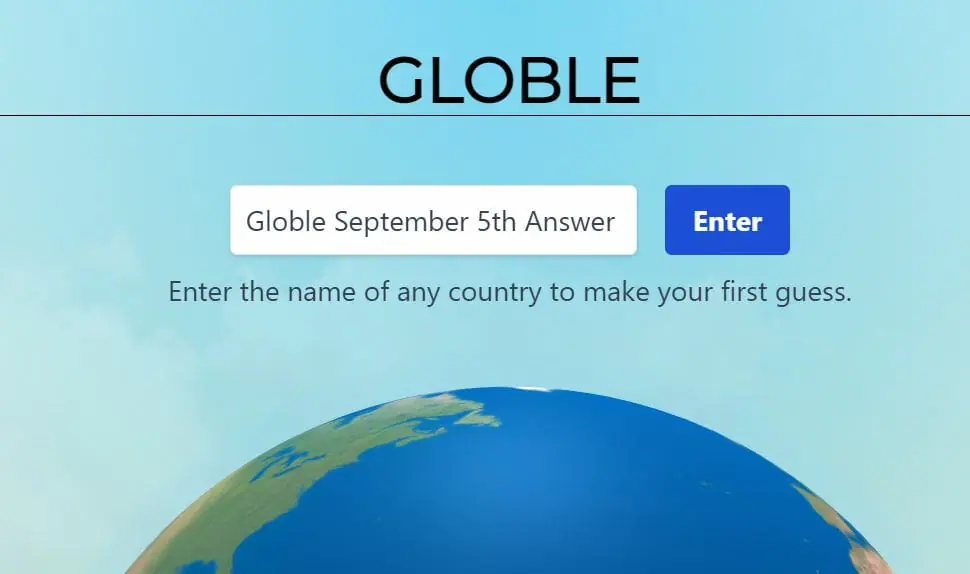 Globle September 5th Answer Today
