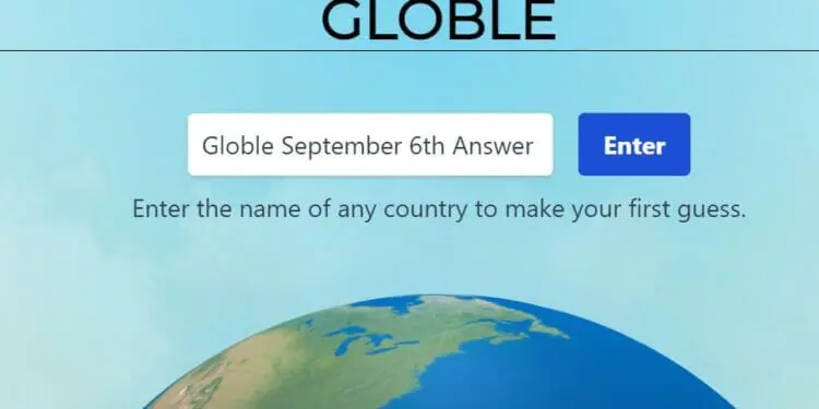 Globle September 6th Answer Today Hints
