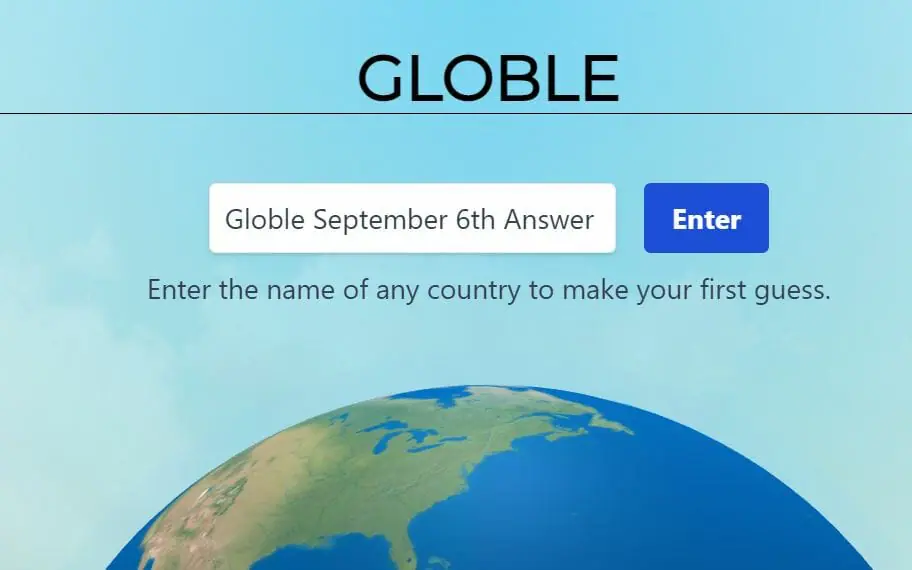 Globle September 6th Answer Today Hints
