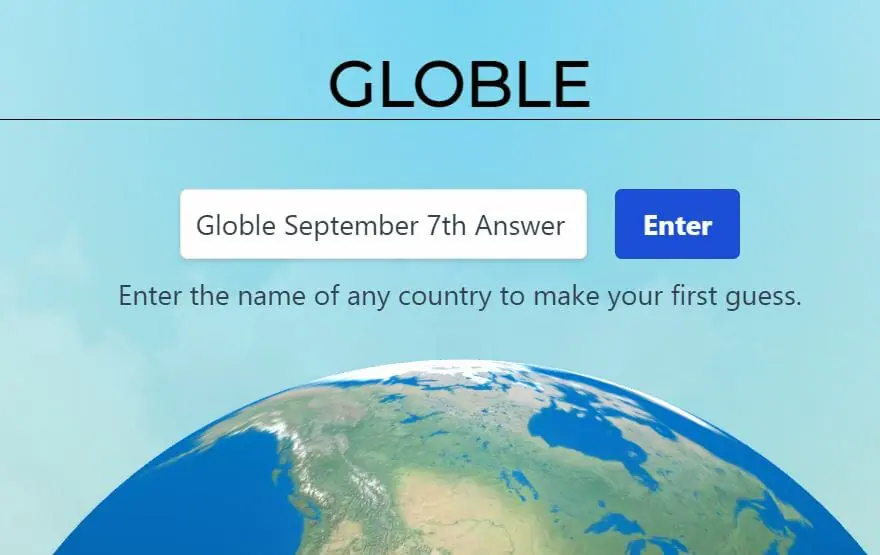 Globle September 7th Answer Today Hints
