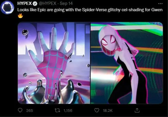 Gwen Stacy in Fortnite Skin