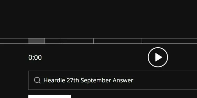 Heardle 27 September Answer and Hints Today 215