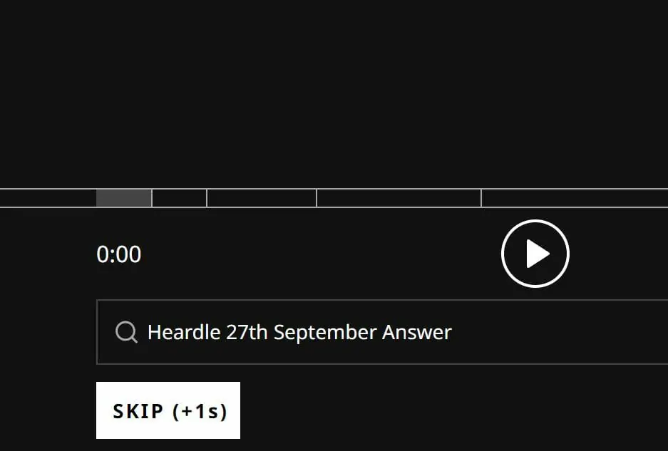 Heardle 27 September Answer and Hints Today 215