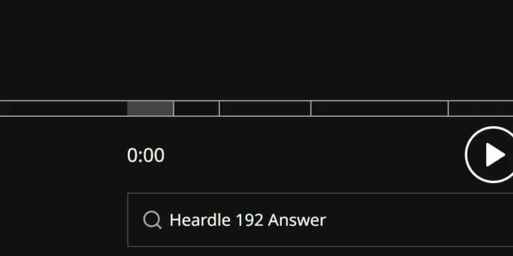 Heardle 4 September Answer Today 192