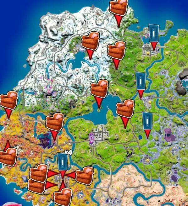 All Locations of Haunted Household Furniture in Fortnite