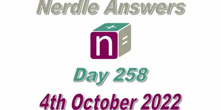 Daily Nerdle 258 Answers - October 4th, 2022
