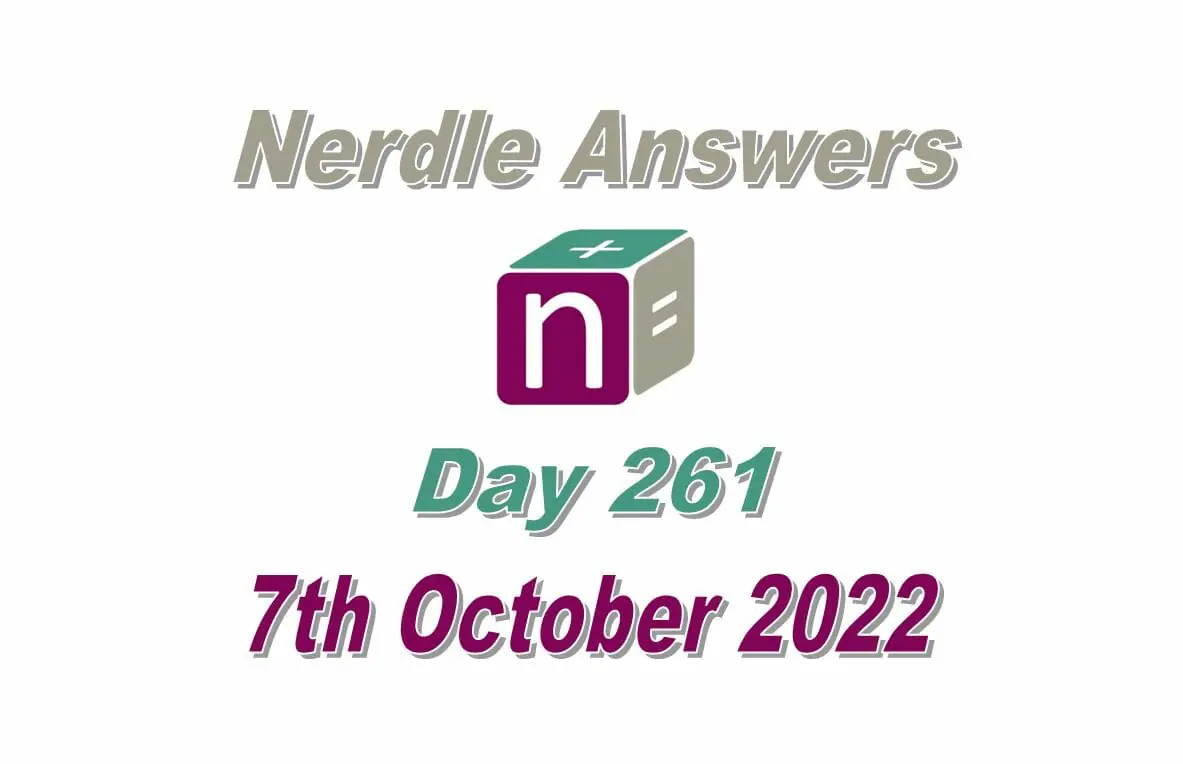 Daily Nerdle 261 Answers - October 7th, 2022
