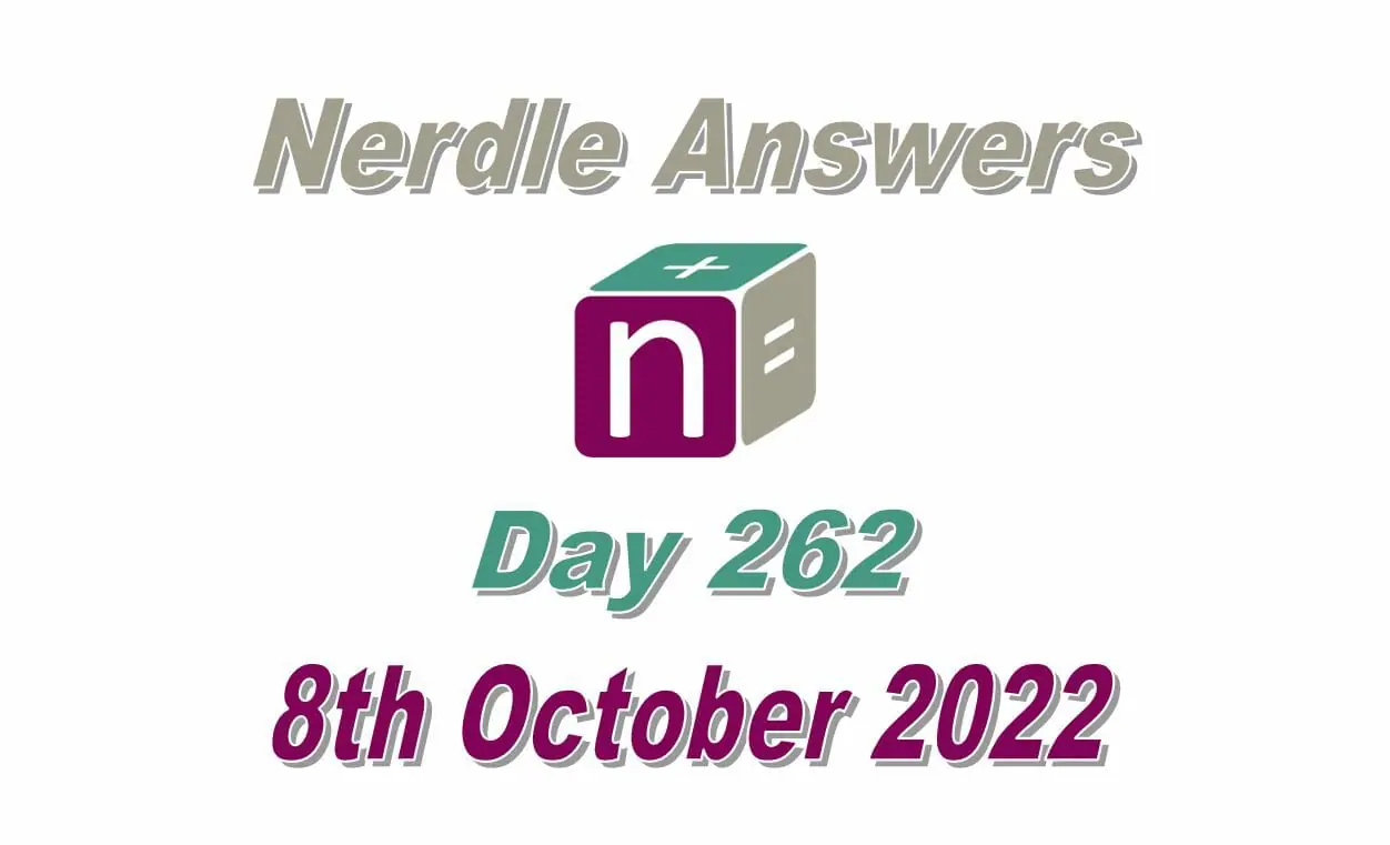 Daily Nerdle 262 Answers - October 8th, 2022