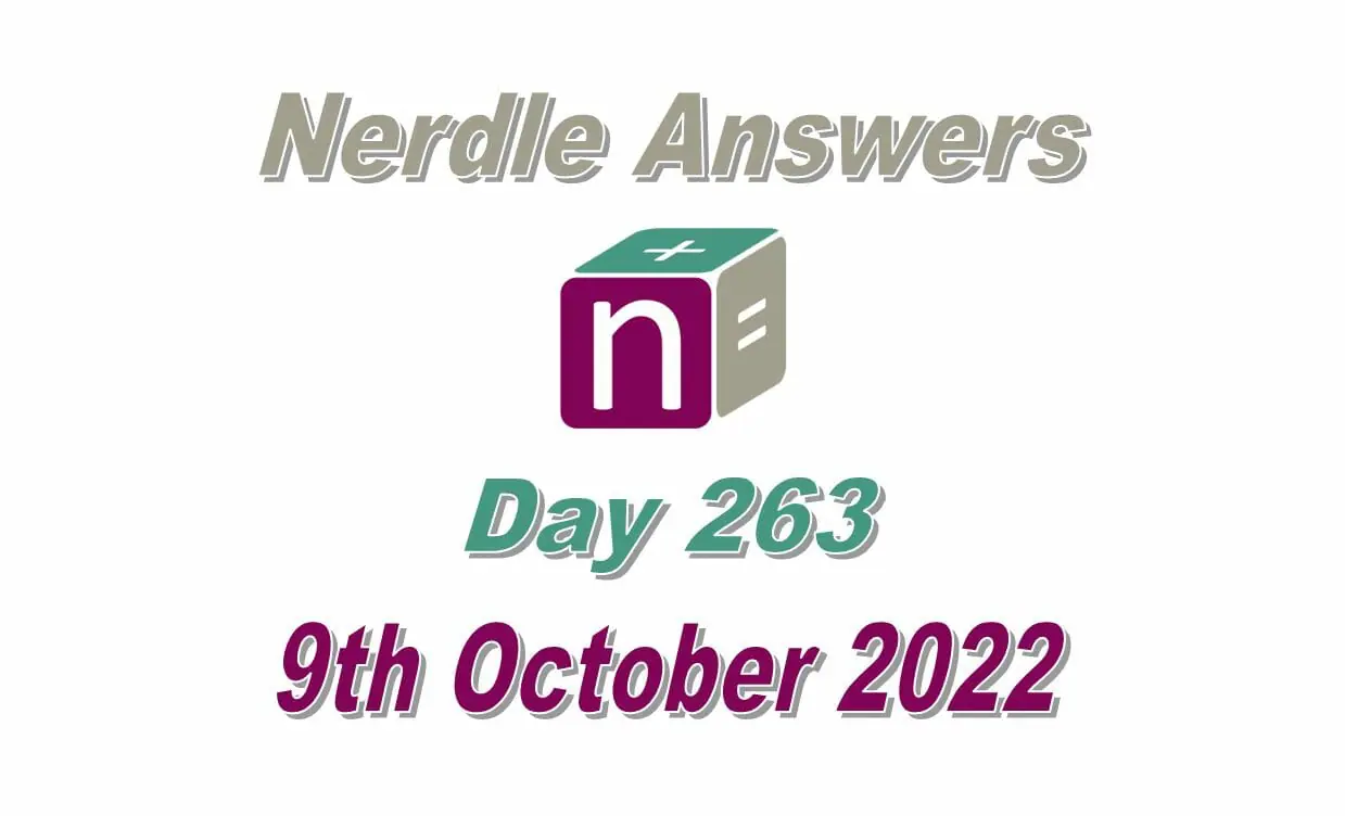 Daily Nerdle 263 Answers - October 9th, 2022