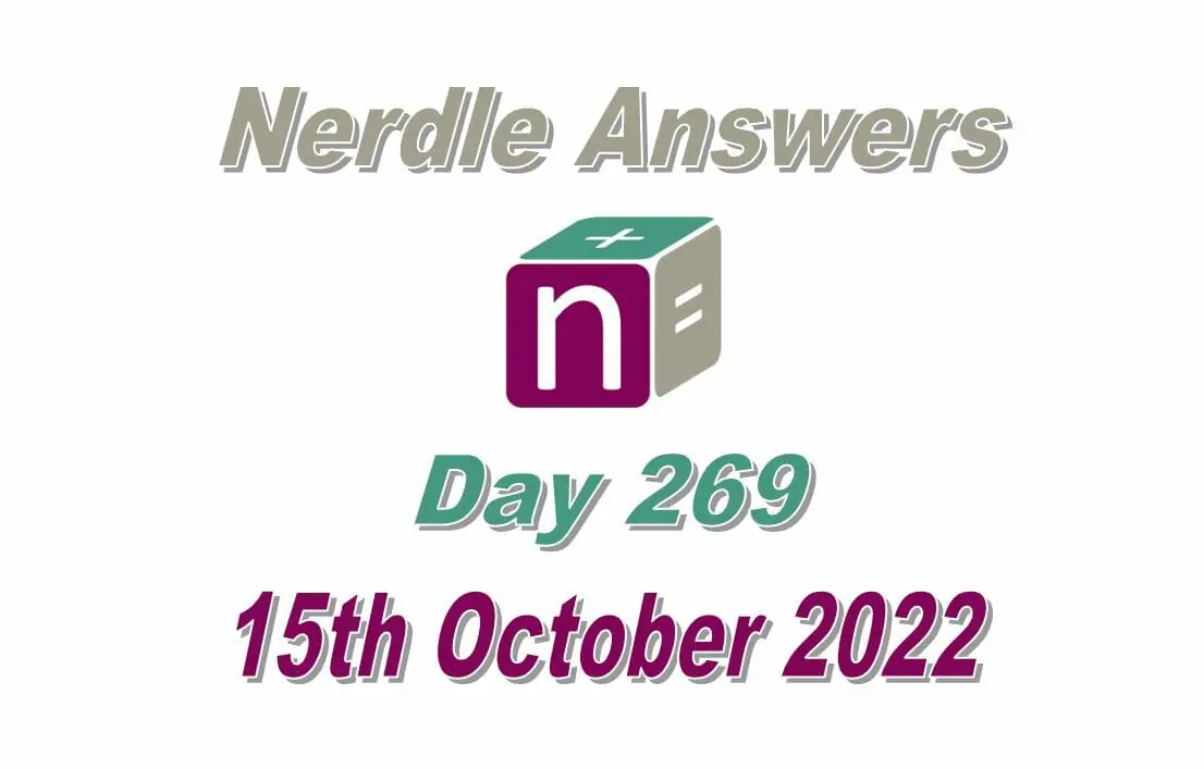 Daily Nerdle 269 Answers - October 15th, 2022