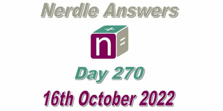 Daily Nerdle 270 Answers - October 16th, 2022