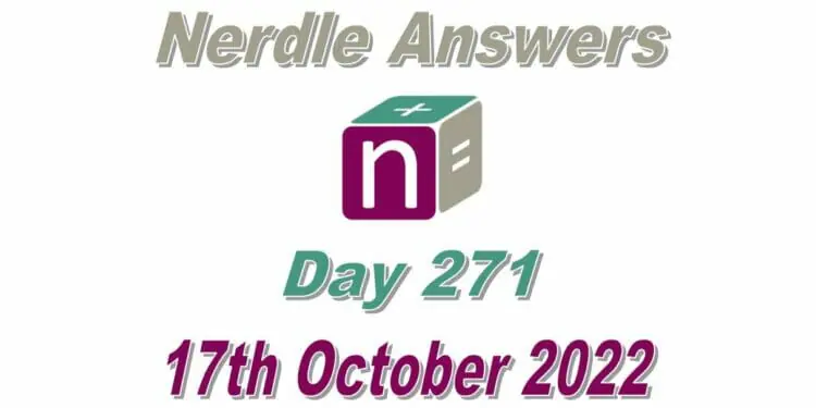 Daily Nerdle 271 Answers - October 17th, 2022