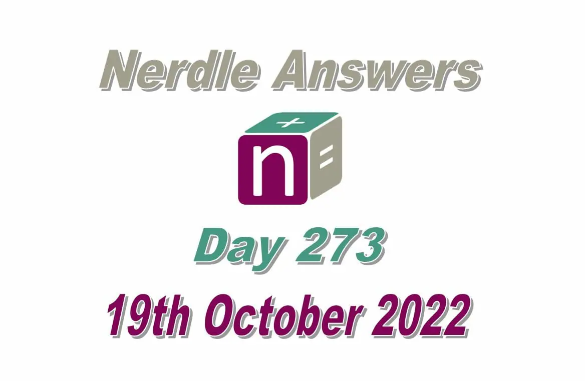 Daily Nerdle 273 Answers - October 19th, 2022