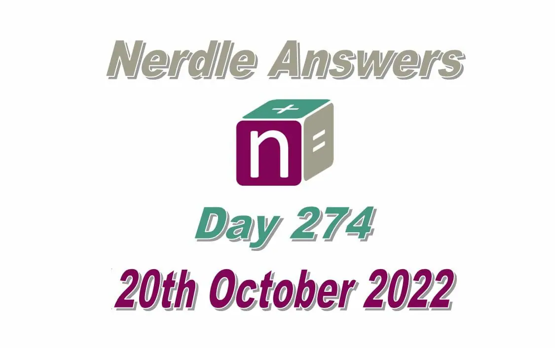 Daily Nerdle 274 Answers - October 20th, 2022