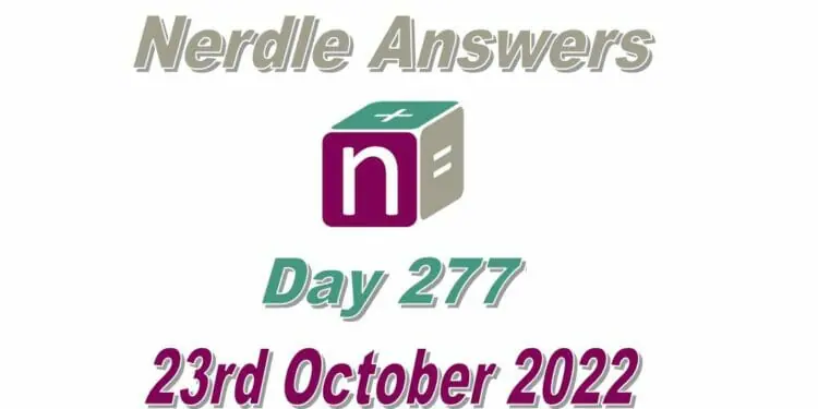 Daily Nerdle 277 Answers - October 23rd, 2022