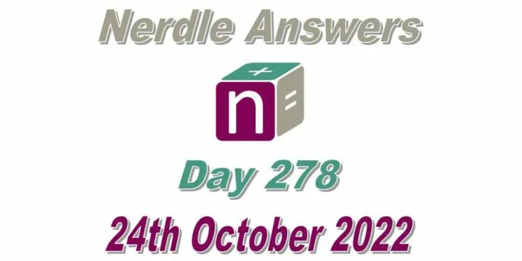 Daily Nerdle 278 Answers - October 24th, 2022