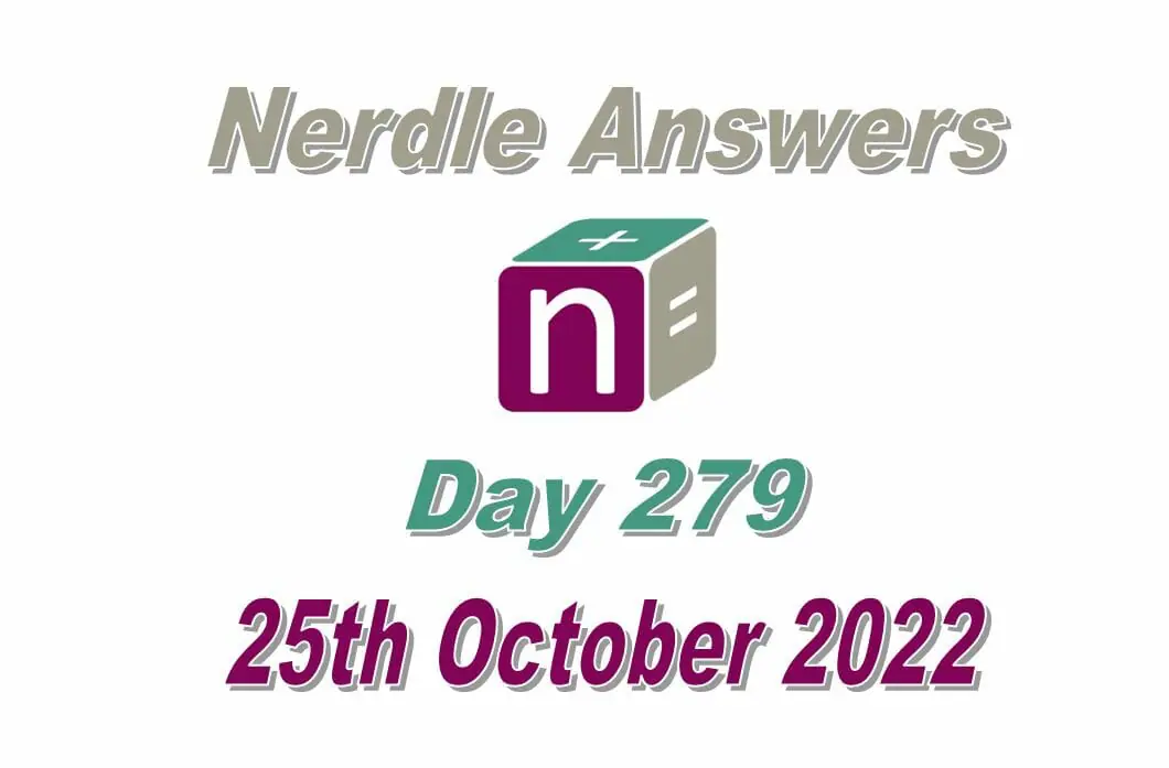 Daily Nerdle 279 Answers - October 25th, 2022