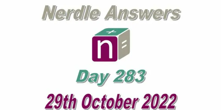 Daily Nerdle 283 Answers - October 29th, 2022