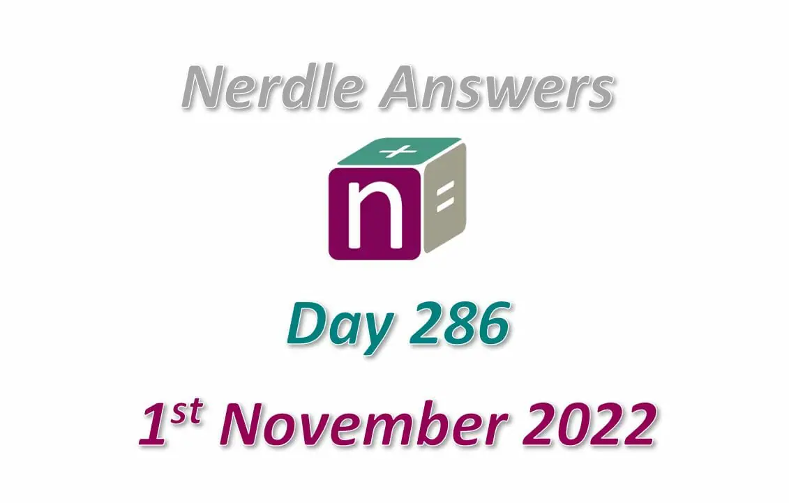 Daily Nerdle 286 Answers - November 1st, 2022
