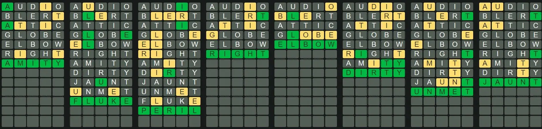 Daily Octordle 251 Answer - October 2nd 2022
