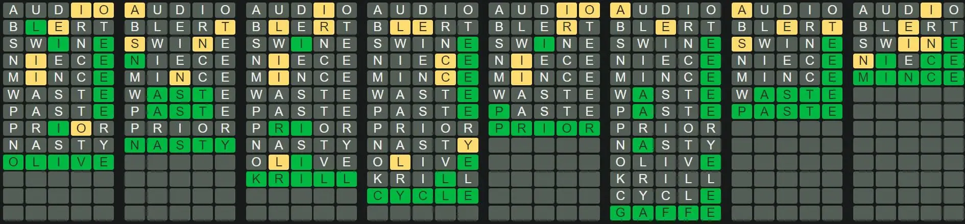 Daily Octordle 254 Answer - October 5th 2022