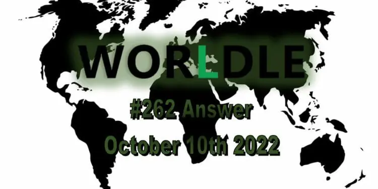 Daily Worldle 262 - October 10th 2022
