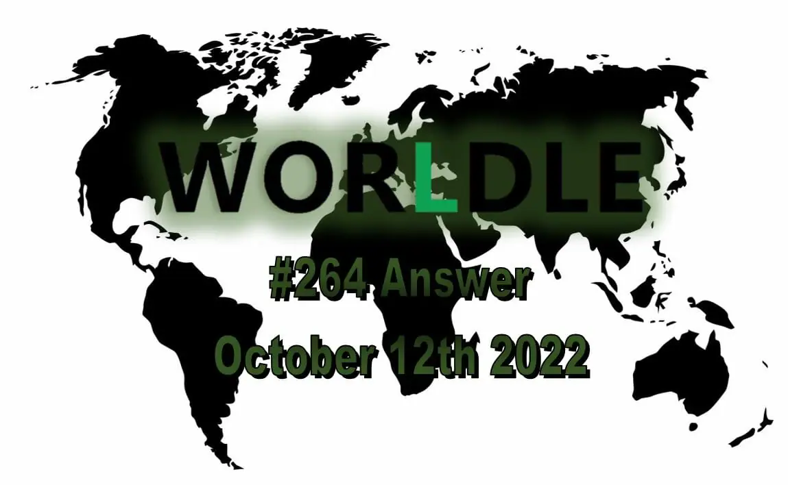 Daily Worldle 264 - October 12th 2022