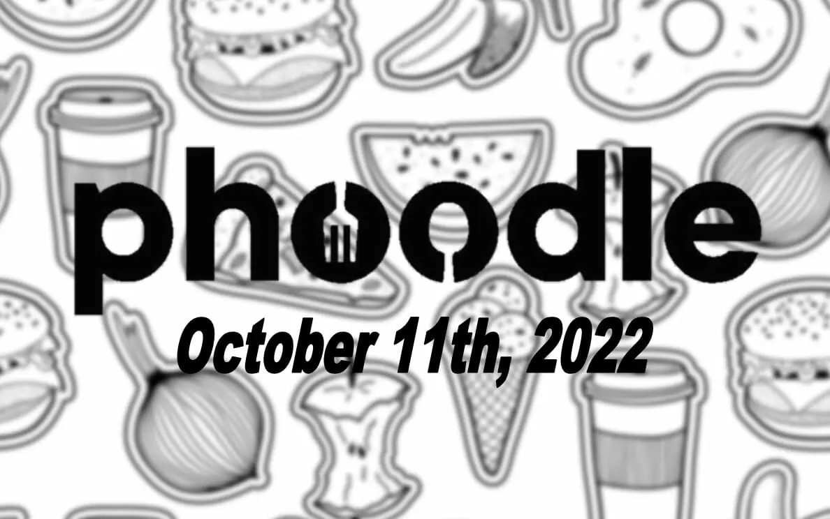 Daily Phoodle - 11th October 2022