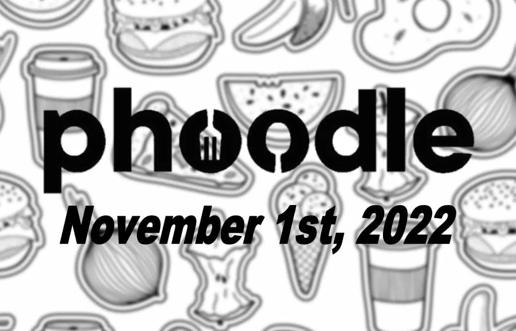 Daily Phoodle - 1st November 2022