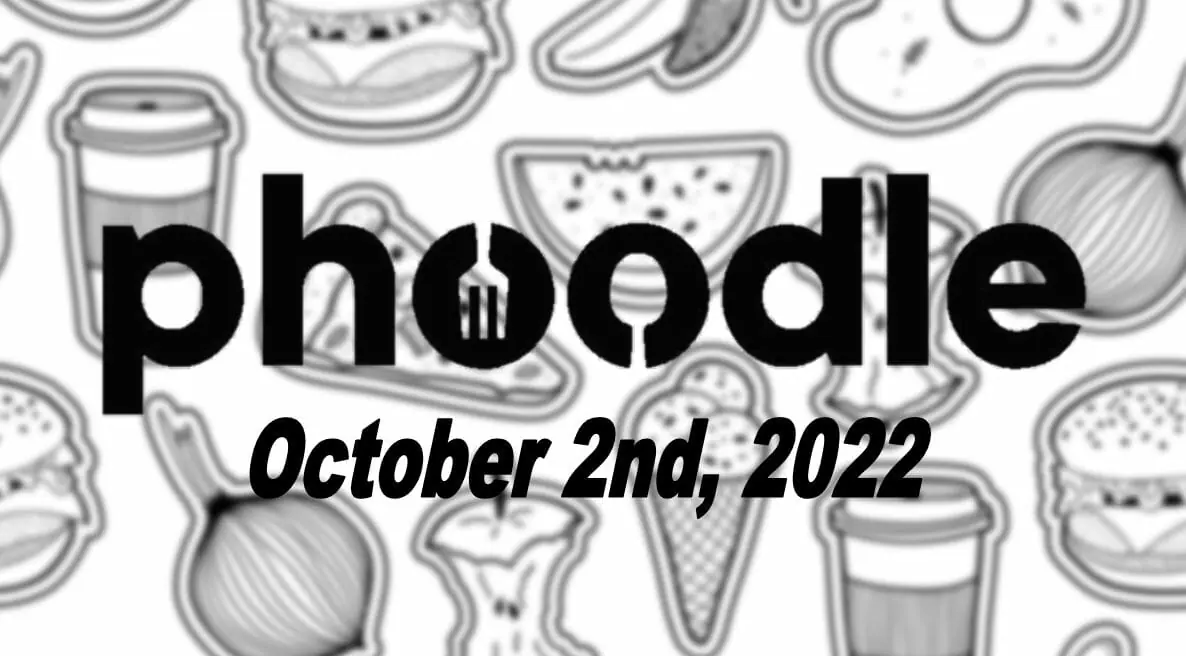 Daily Phoodle - 2nd October 2022