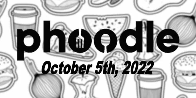 Daily Phoodle - 5th October 2022