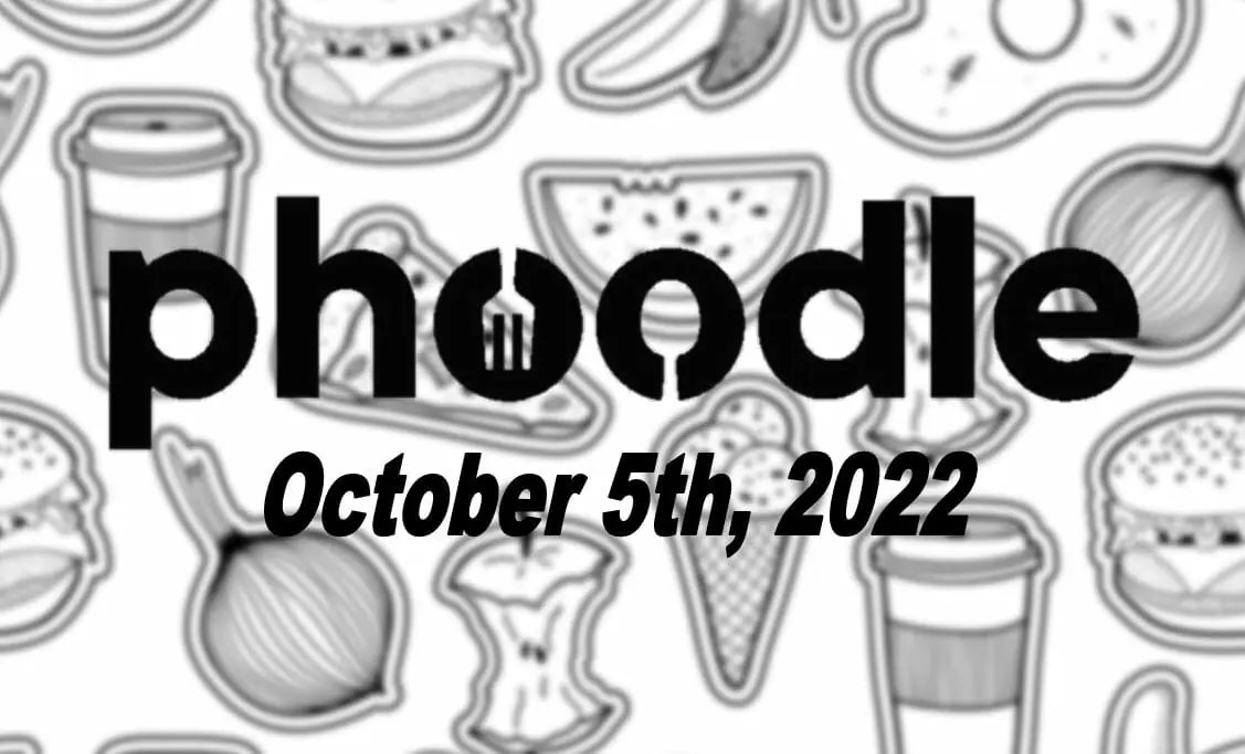 Daily Phoodle - 5th October 2022